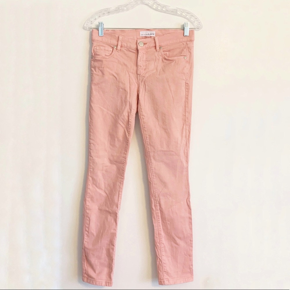 Ann Taylor LOFT Coral Skinny Crop Jeans